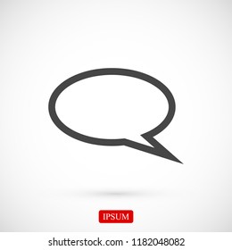 Speech bubbles icon, stock vector illustration flat design style