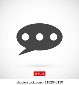 Speech bubbles icon, stock vector illustration flat design style