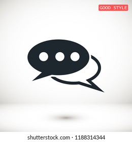 Speech bubbles icon, stock vector illustration flat design style
