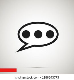 Speech bubbles icon, stock vector illustration flat design style