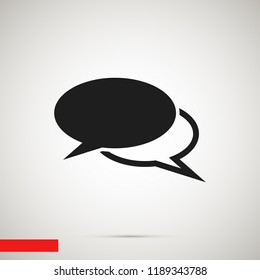 Speech bubbles icon, stock vector illustration flat design style