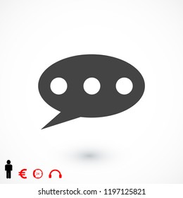 Speech bubbles icon, stock vector illustration flat design style
