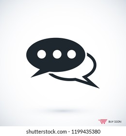 Speech bubbles icon, stock vector illustration flat design style