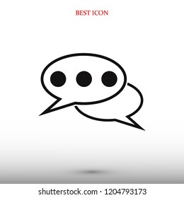 Speech bubbles icon, stock vector illustration flat design style