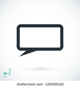 Speech bubbles icon, stock vector illustration flat design style