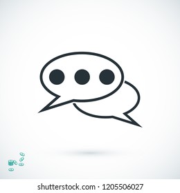 Speech bubbles icon, stock vector illustration flat design style