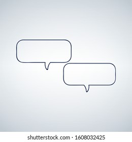 Speech Bubbles Icon. Stock vector illustration isolated on white background.
