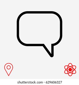 Speech bubbles icon, stock vector illustration flat design style