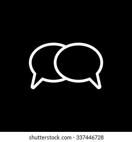 The speech bubbles icon. Talk symbol. Flat Vector illustration