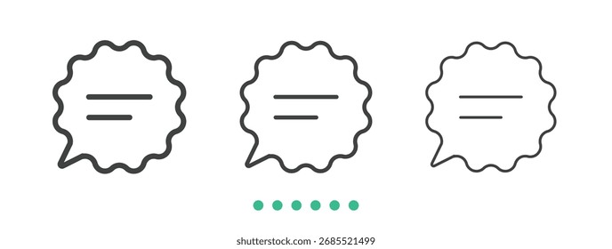 Speech bubbles icon. Thin line icon vector