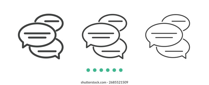 Speech bubbles icon. Thin line icon vector
