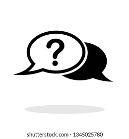 Speech bubbles icon in trendy flat style. Communication / Feedback symbol for your web site design, logo, app, UI Vector EPS 10. - Vector