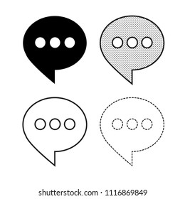 Speech bubbles Icon vector