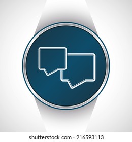 Speech bubbles icon. Vector button                 