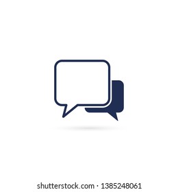 Speech bubbles Icon vector flat design illustration.