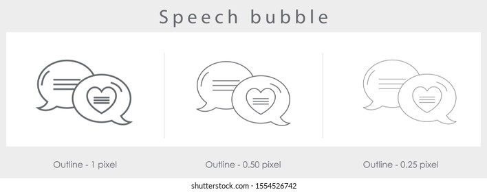 
Speech bubbles Icon vector flat design