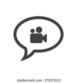 Speech bubbles Icon vector flat design