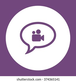 Speech bubbles Icon vector flat design