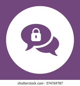 Speech bubbles Icon vector flat design