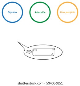 Speech Bubbles Icon Vector flat design style