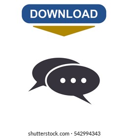 Speech Bubbles Icon Vector flat design style