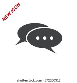 Speech Bubbles Icon Vector flat design style