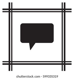 Speech bubbles  icon ,vector. Flat design.