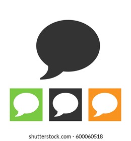 Speech bubbles Icon vector flat design