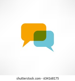 Speech bubbles Icon vector flat design