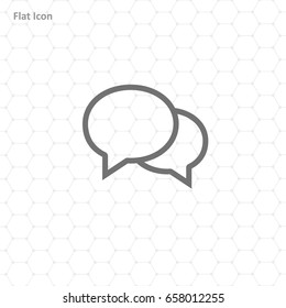 Speech bubbles Icon vector flat design