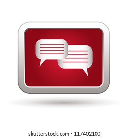 Speech bubbles icon. Vector illustration