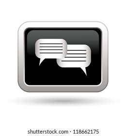 Speech bubbles icon. Vector illustration