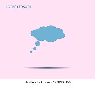  speech bubbles icon, vector illustration. Flat design style