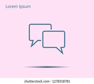 Speech bubbles icon. vector illustration