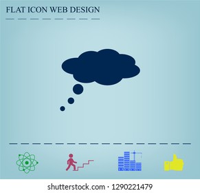 speech bubbles icon, vector illustration. Flat design style