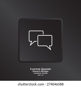 Speech bubbles icon. vector illustration