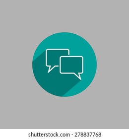 Speech bubbles icon. vector illustration