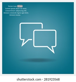 Speech bubbles icon. vector illustration
