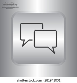 Speech bubbles icon. vector illustration