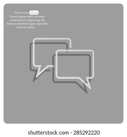 Speech bubbles icon. vector illustration