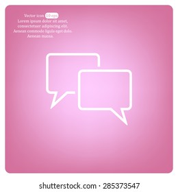 Speech bubbles icon. vector illustration