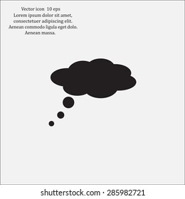  speech bubbles icon, vector illustration. Flat design style