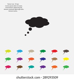  speech bubbles icon, vector illustration. Flat design style