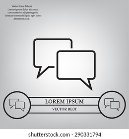 Speech bubbles icon. vector illustration
