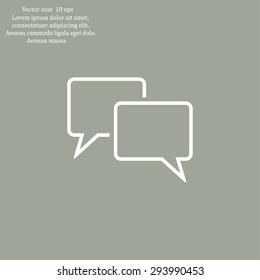 Speech bubbles icon. vector illustration