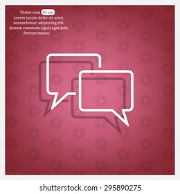 Speech bubbles icon. vector illustration