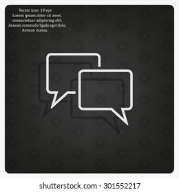 Speech bubbles icon. vector illustration