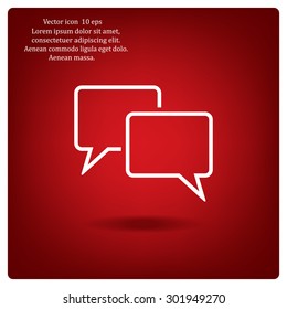 Speech bubbles icon. vector illustration