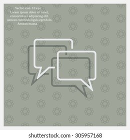 Speech bubbles icon. vector illustration