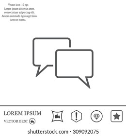 Speech bubbles icon. vector illustration